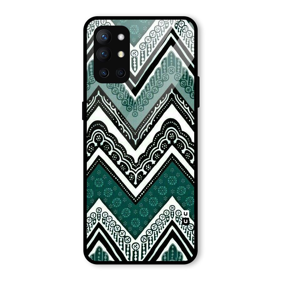 Patterned Chevron Glass Back Case for OnePlus 9R