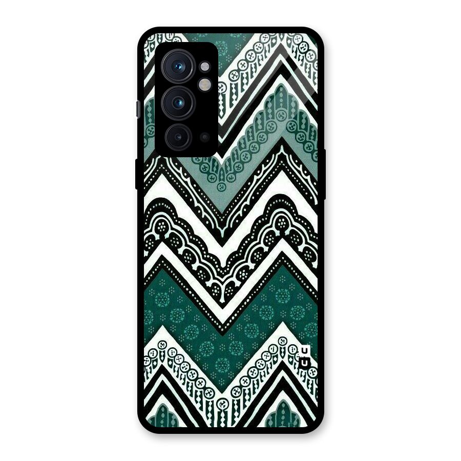 Patterned Chevron Glass Back Case for OnePlus 9RT 5G