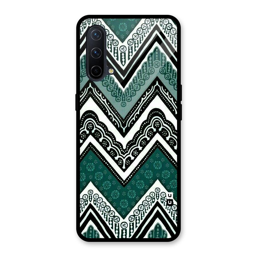 Patterned Chevron Glass Back Case for OnePlus Nord CE 5G