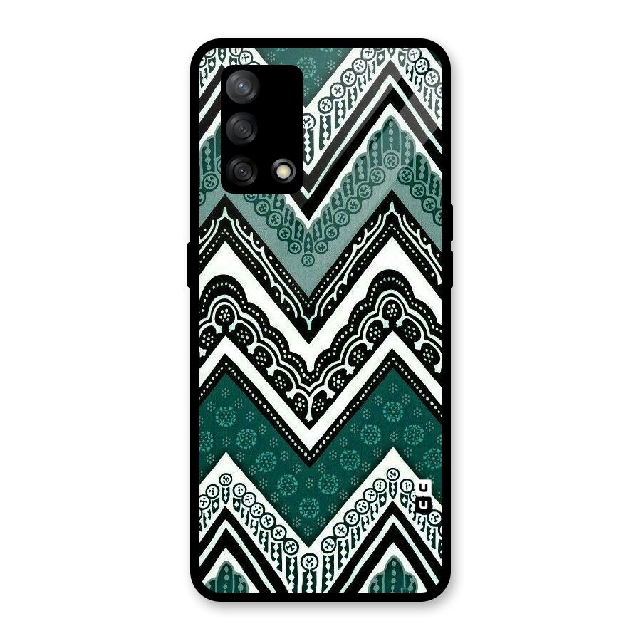 Patterned Chevron Glass Back Case for Oppo F19