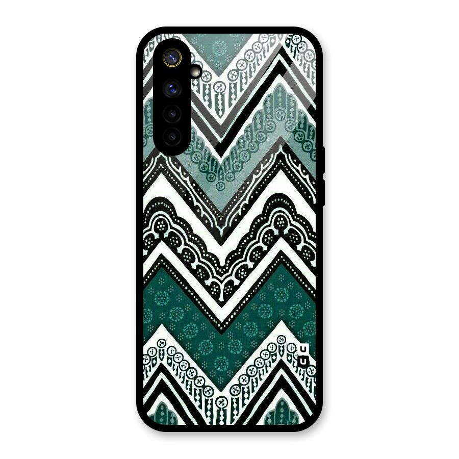 Patterned Chevron Glass Back Case for Realme 6