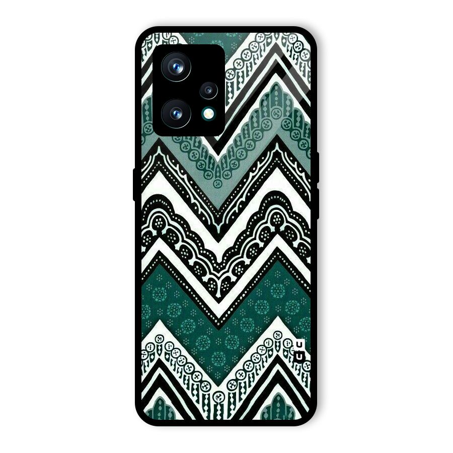 Patterned Chevron Glass Back Case for Realme 9 Pro Plus 5G
