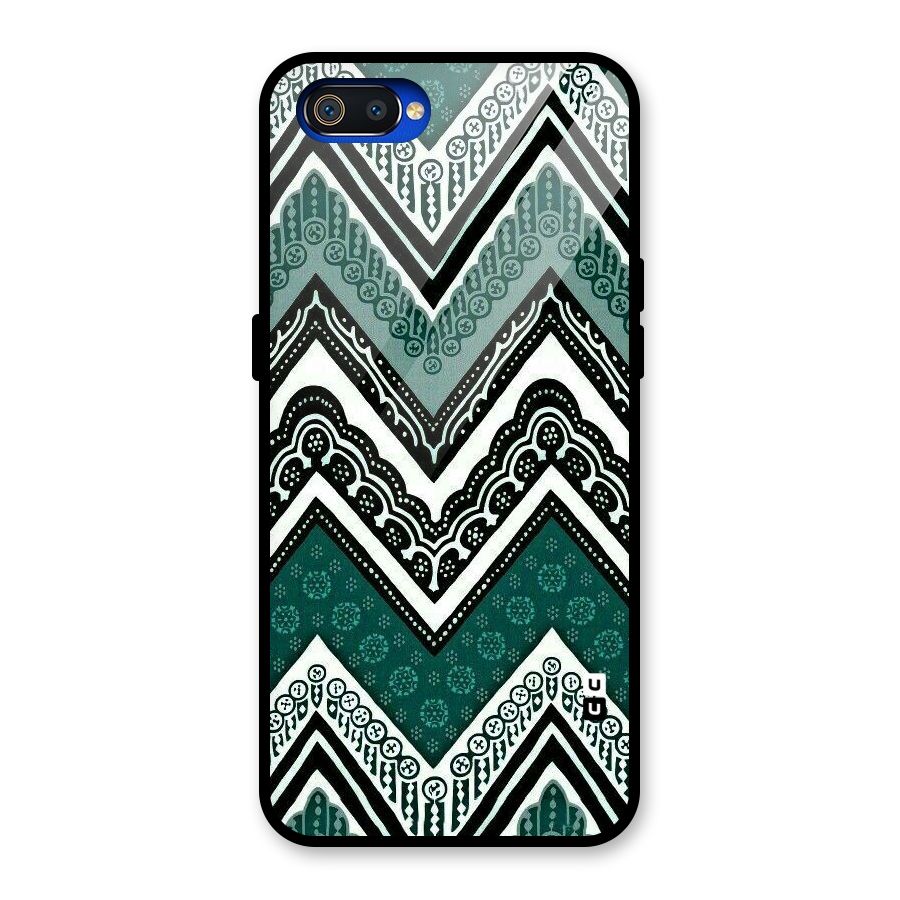 Patterned Chevron Glass Back Case for Realme C2