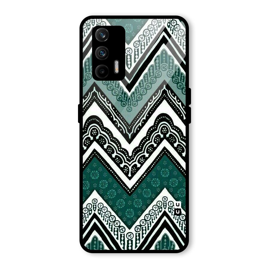 Patterned Chevron Glass Back Case for Realme GT 5G