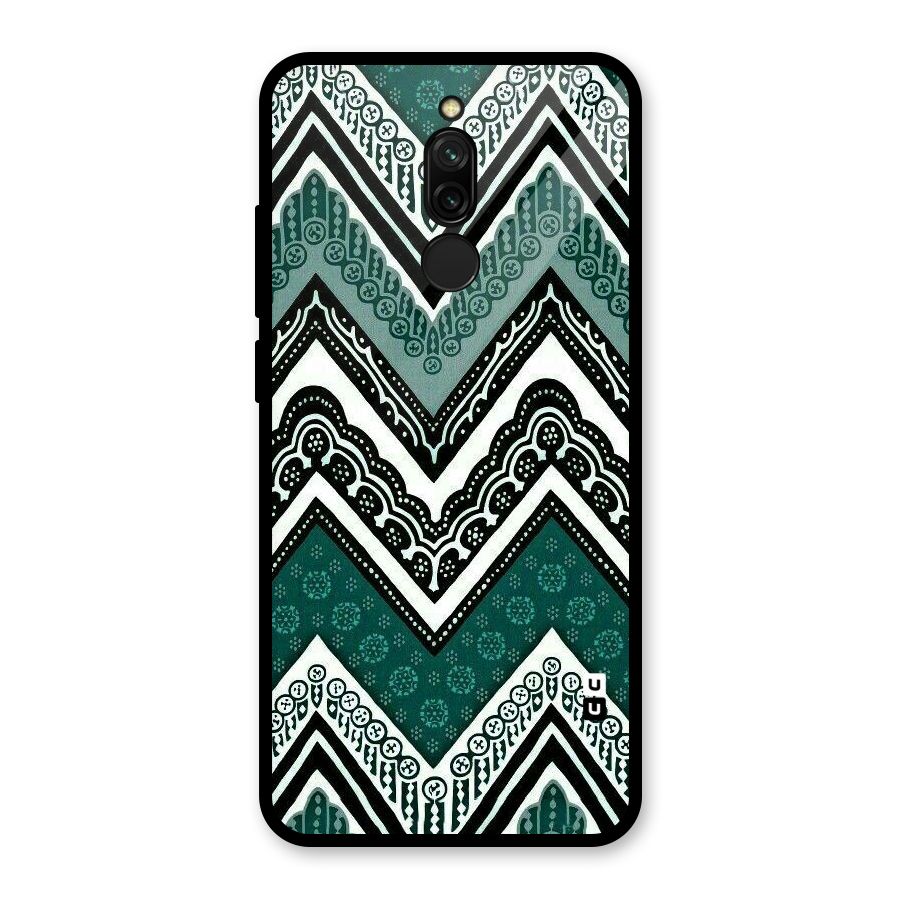 Patterned Chevron Glass Back Case for Redmi 8