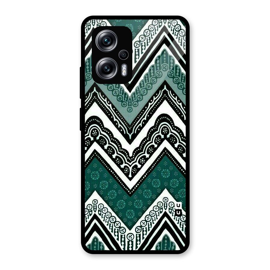 Patterned Chevron Glass Back Case for Redmi K50i