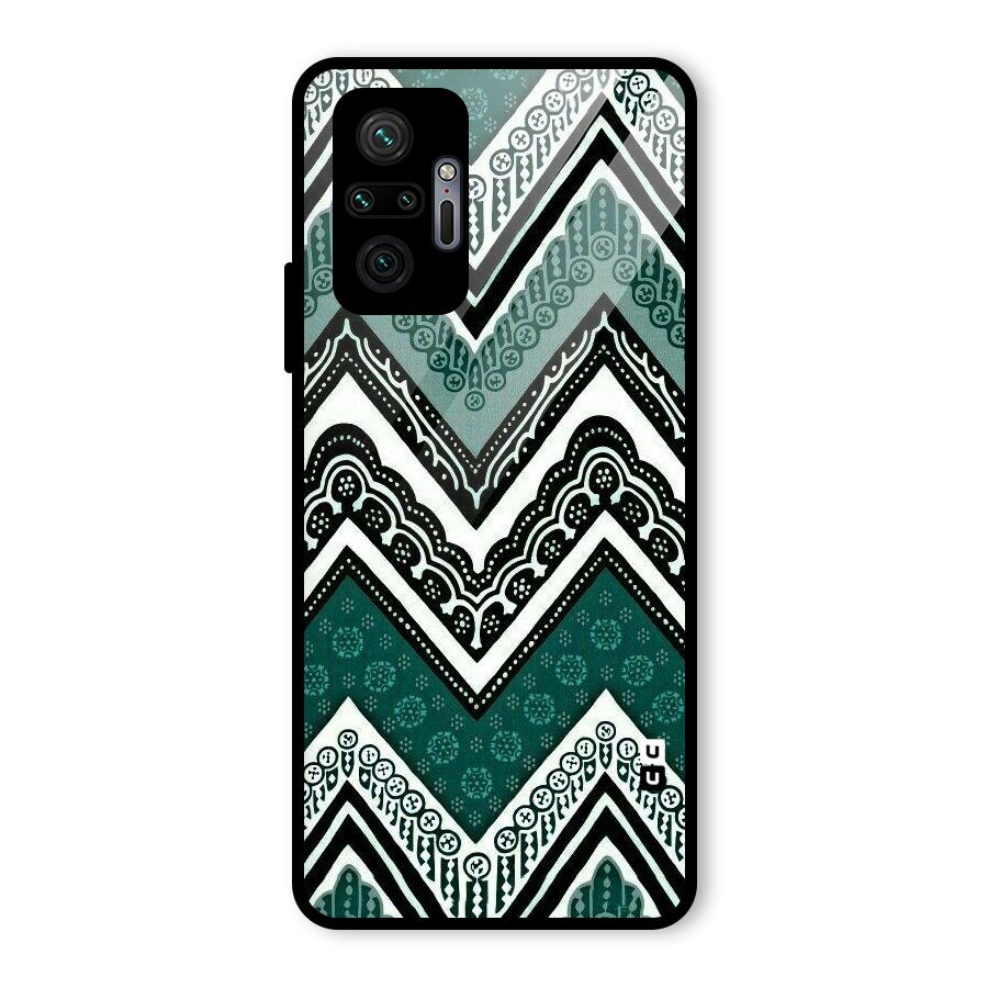 Patterned Chevron Glass Back Case for Redmi Note 10 Pro Max