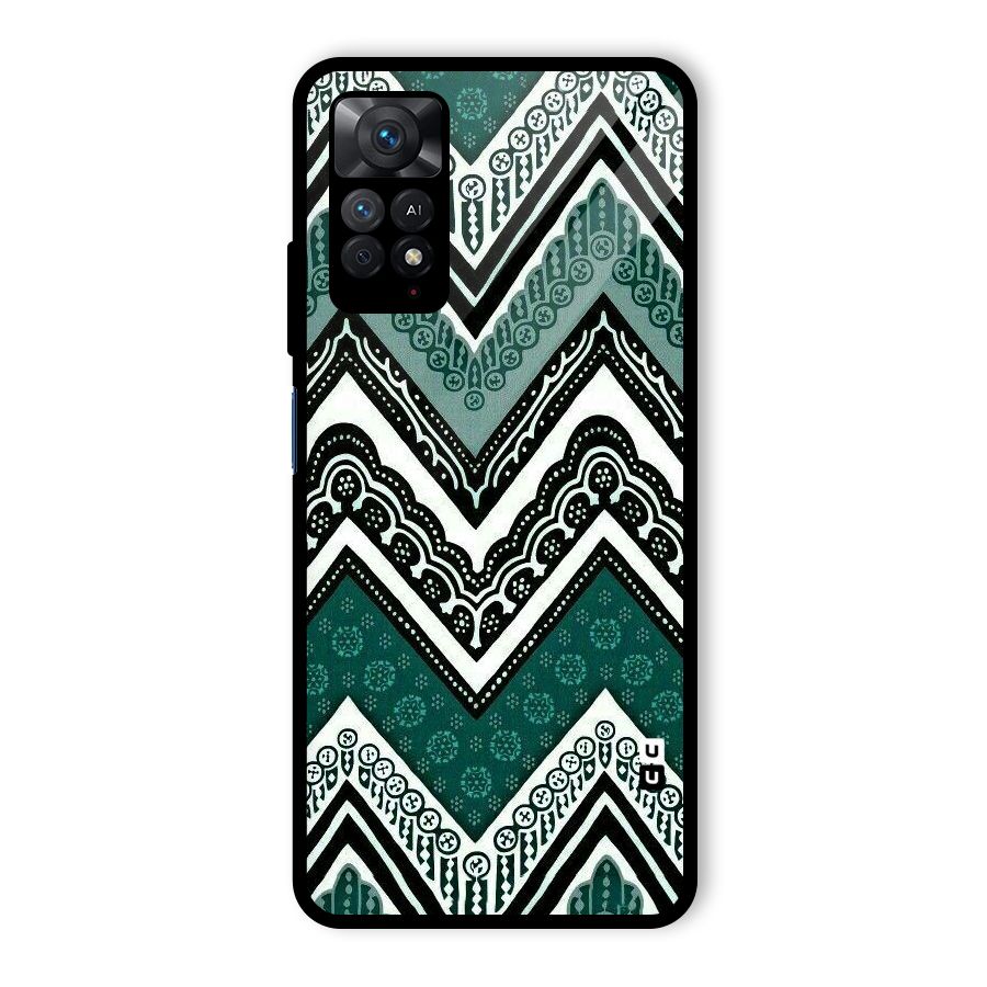 Patterned Chevron Glass Back Case for Redmi Note 11 Pro Plus 5G