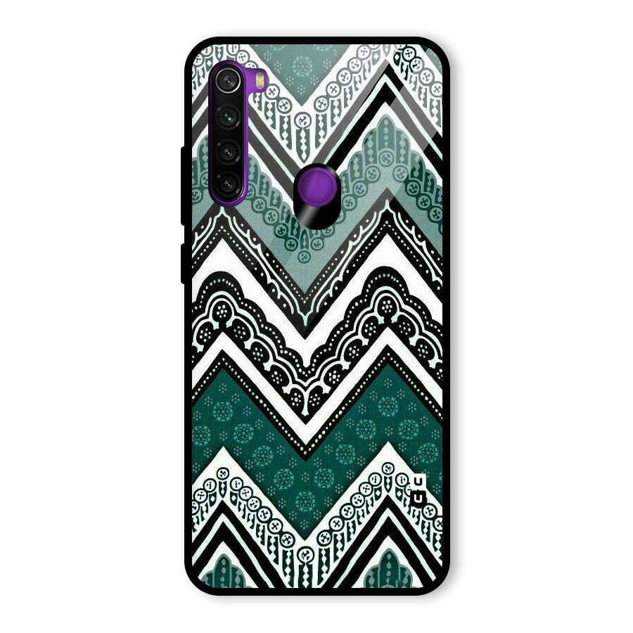 Patterned Chevron Glass Back Case for Redmi Note 8