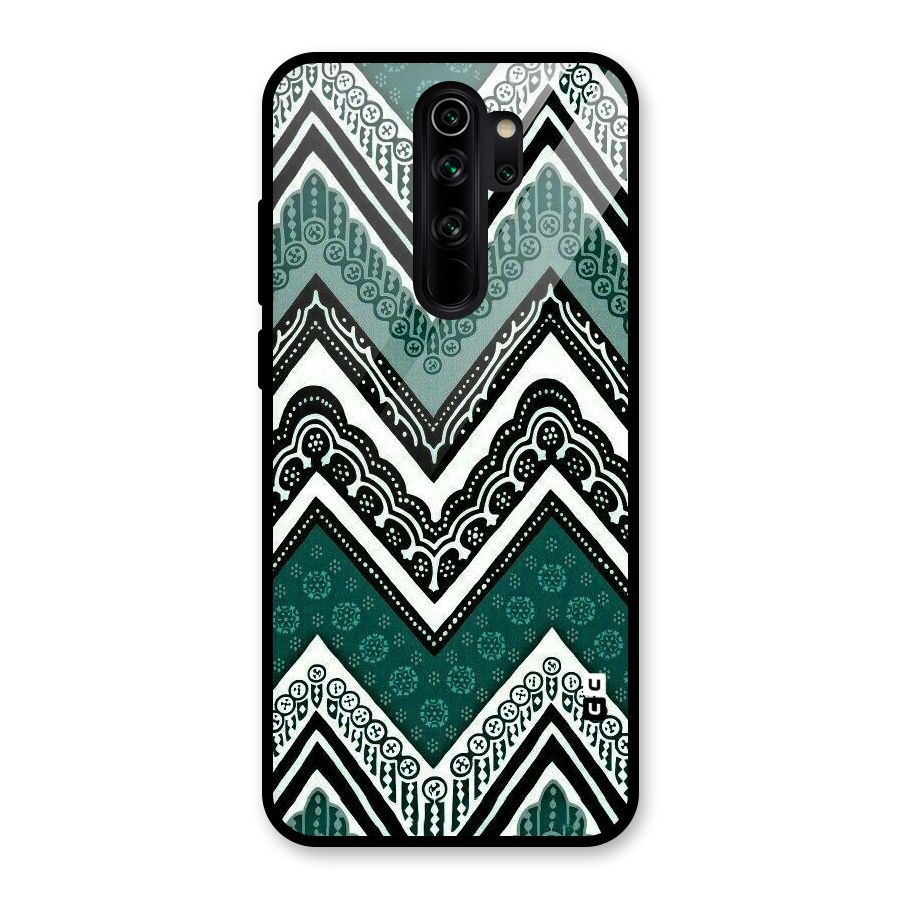 Patterned Chevron Glass Back Case for Redmi Note 8 Pro