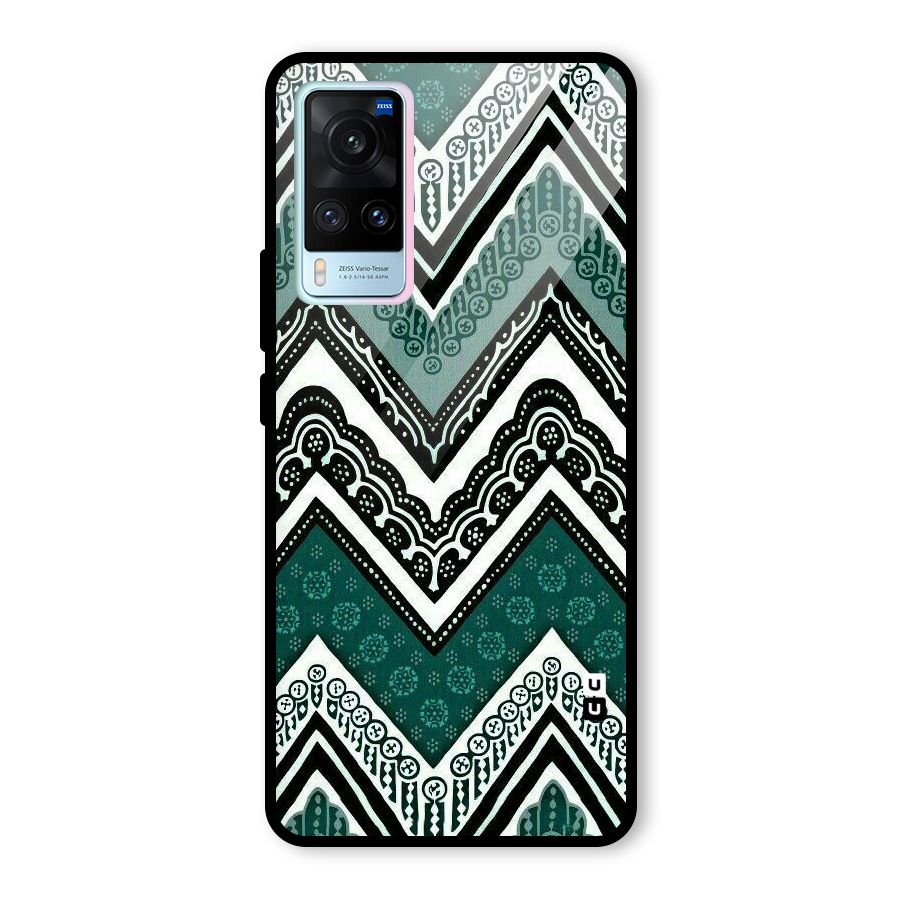 Patterned Chevron Glass Back Case for Vivo X60