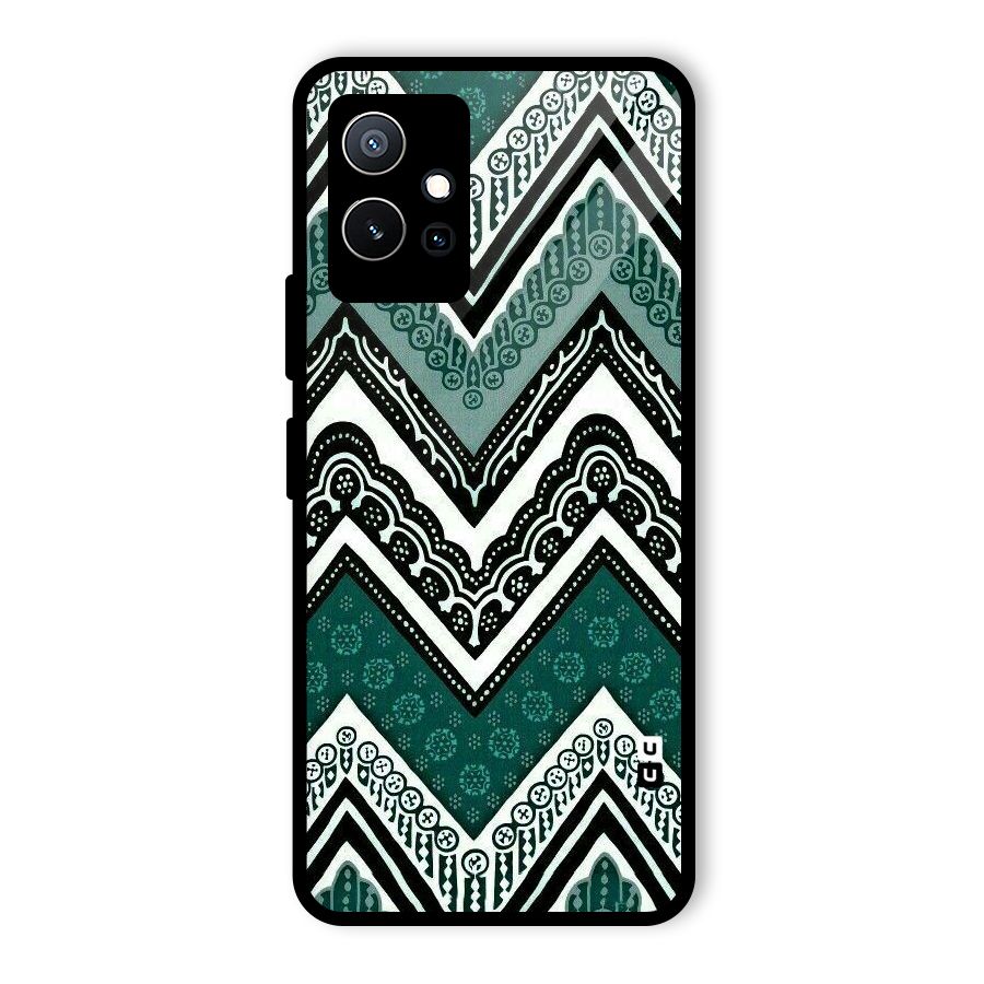 Patterned Chevron Glass Back Case for Vivo Y75 5G