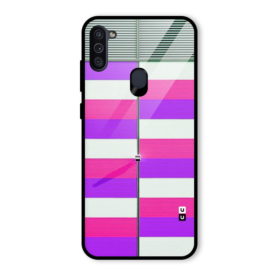 Patterns City Glass Back Case for Galaxy M11