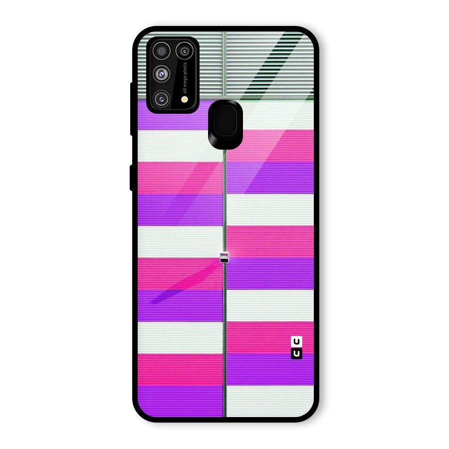Patterns City Glass Back Case for Galaxy M31