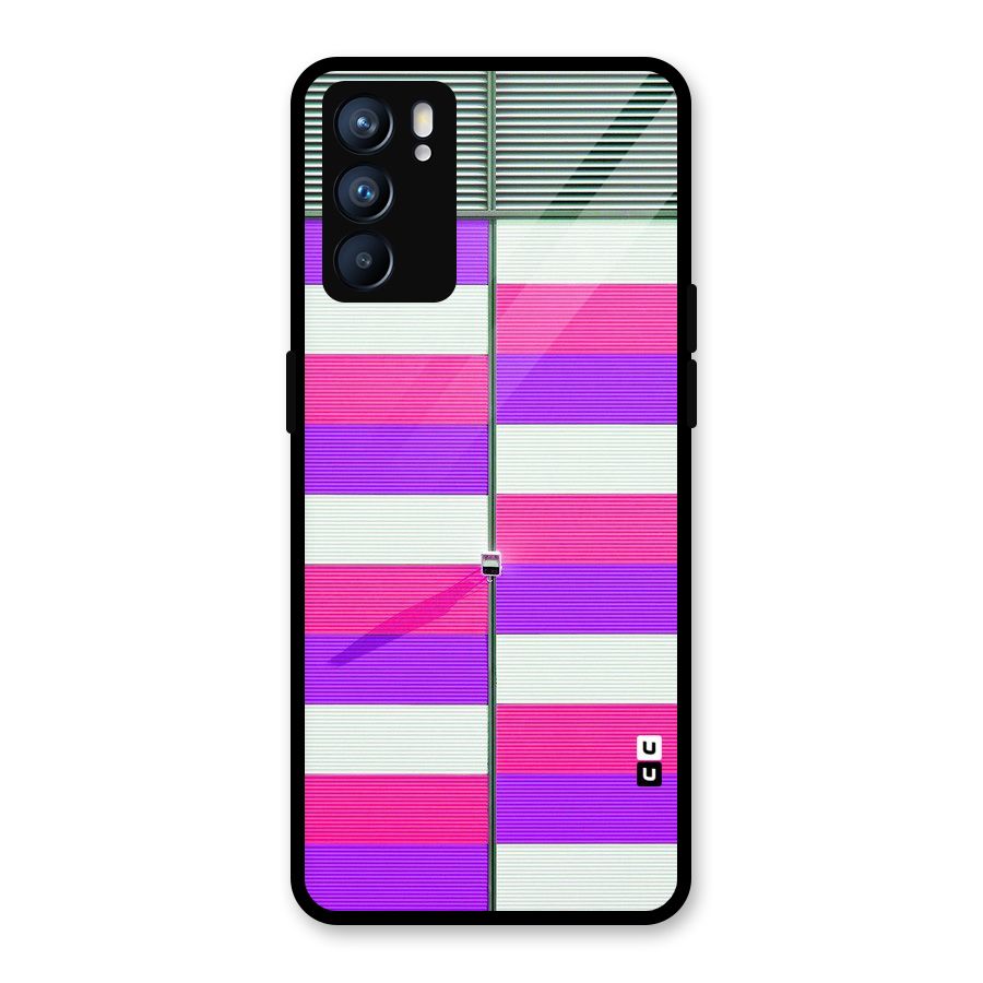 Patterns City Glass Back Case for Oppo Reno6 5G