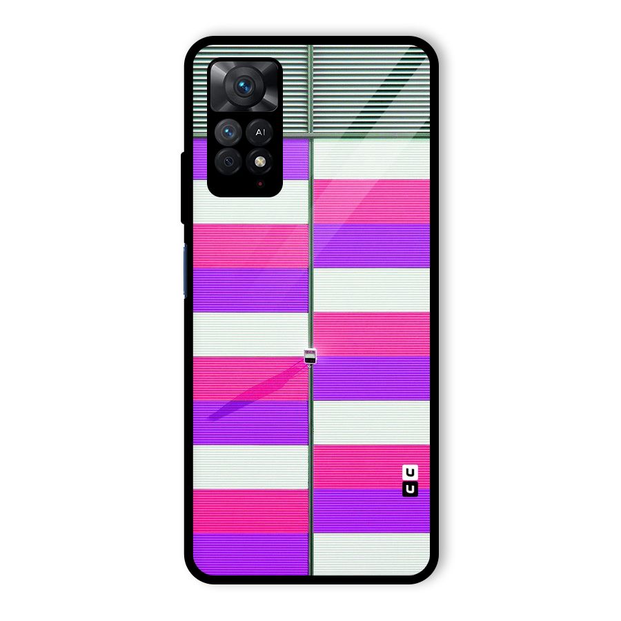 Patterns City Glass Back Case for Redmi Note 11 Pro