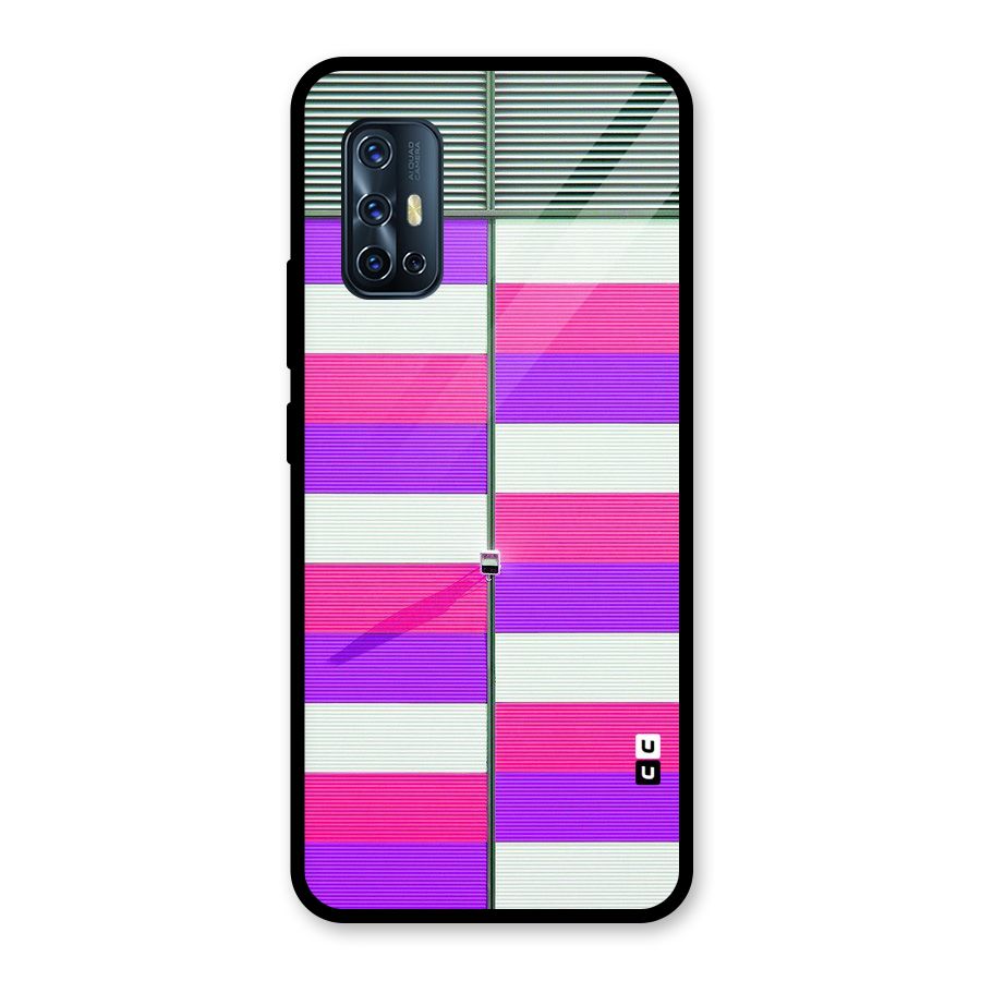 Patterns City Glass Back Case for Vivo V17