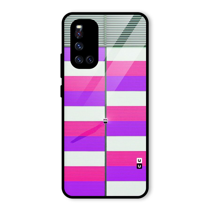 Patterns City Glass Back Case for Vivo V19