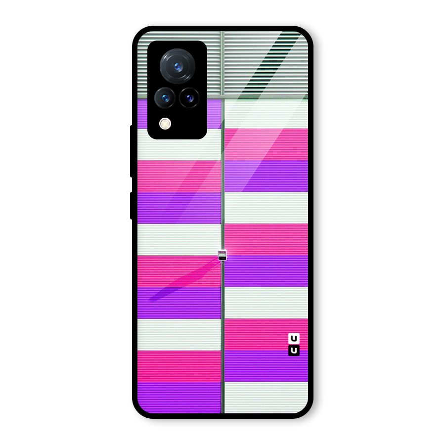 Patterns City Glass Back Case for Vivo V21 5G