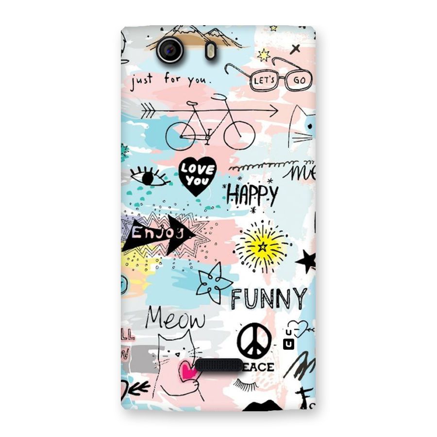 Peace And Funny Back Case for Canvas Nitro 2 E311