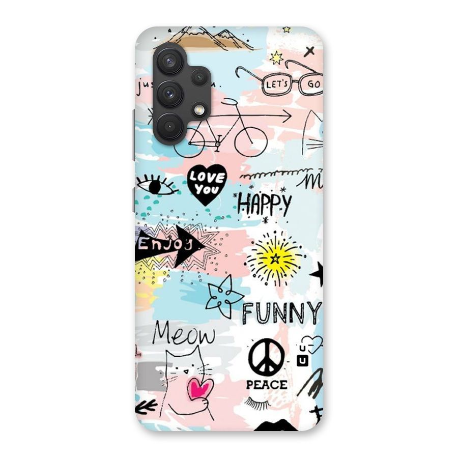 Peace And Funny Back Case for Galaxy A32