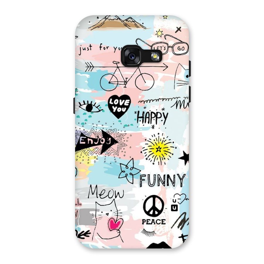 Peace And Funny Back Case for Galaxy A3 (2017)