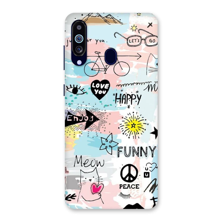 Peace And Funny Back Case for Galaxy A60