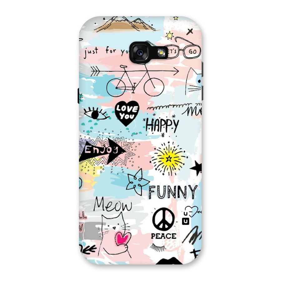 Peace And Funny Back Case for Galaxy A7 (2017)