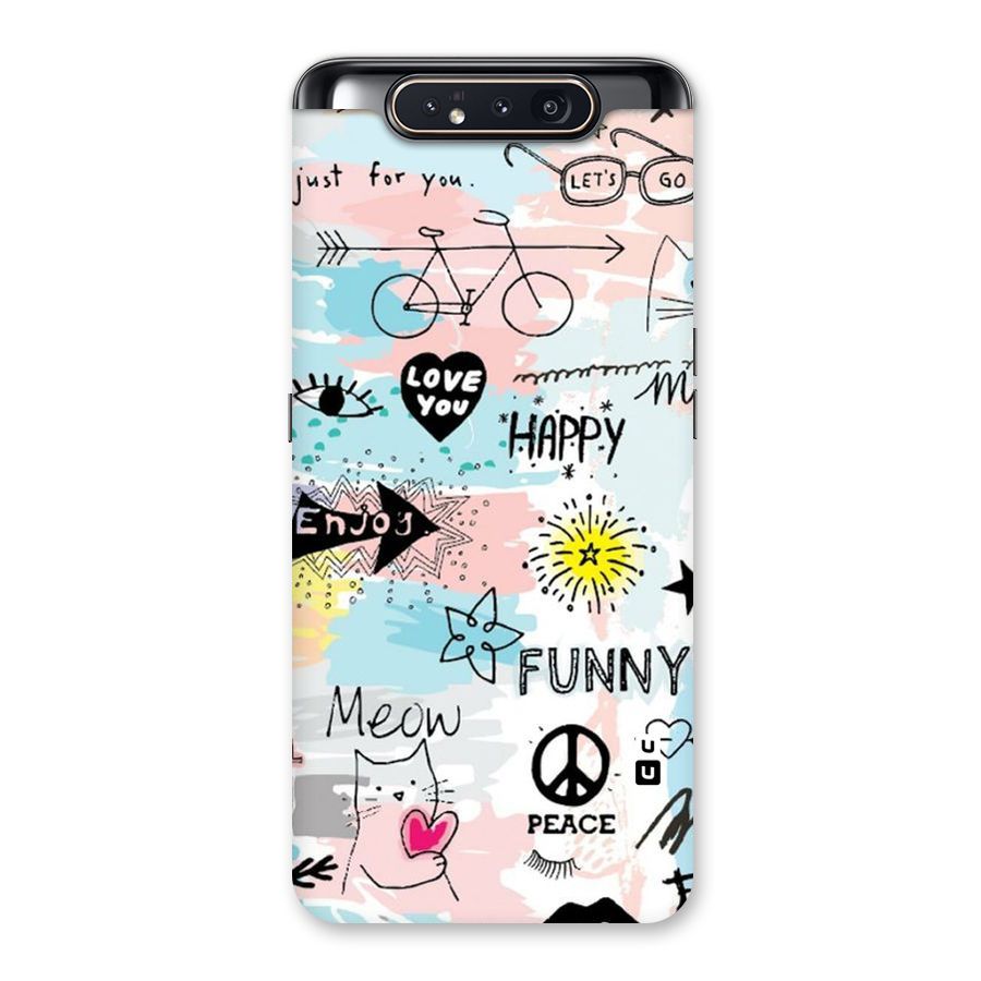 Peace And Funny Back Case for Galaxy A80