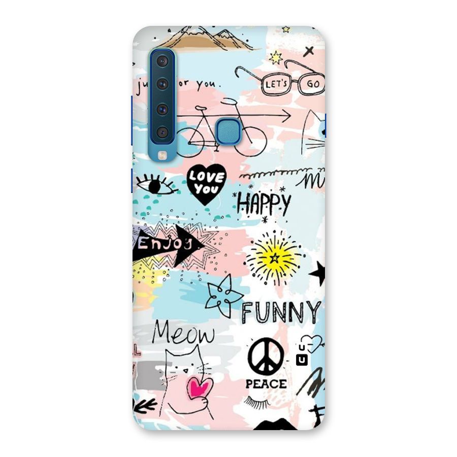 Peace And Funny Back Case for Galaxy A9 (2018)