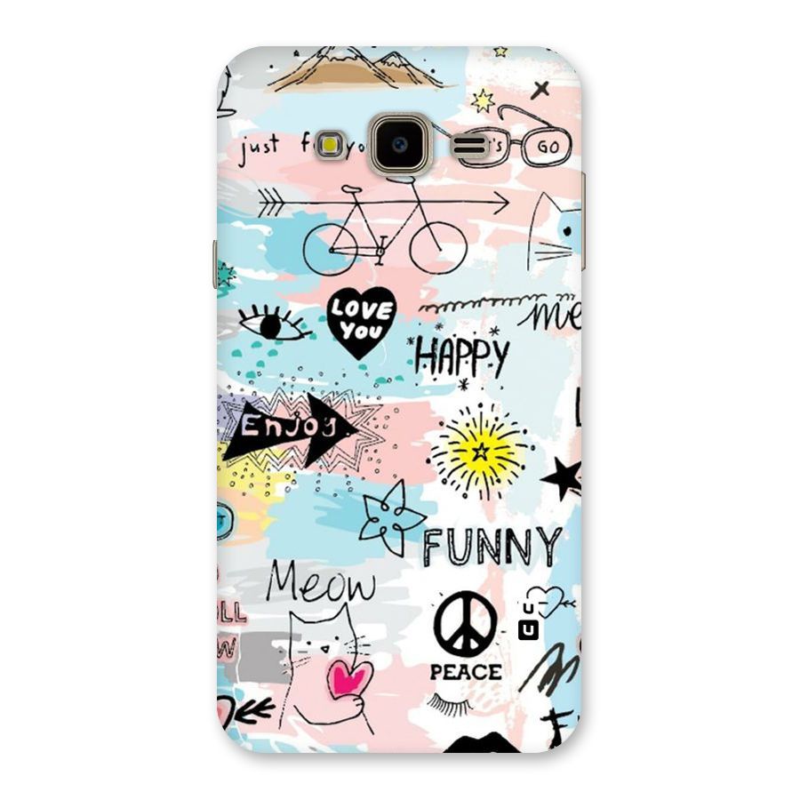 Peace And Funny Back Case for Galaxy J7 Nxt