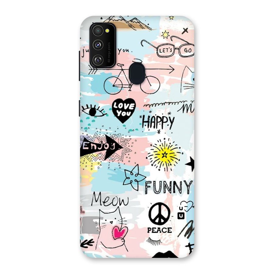 Peace And Funny Back Case for Galaxy M30s