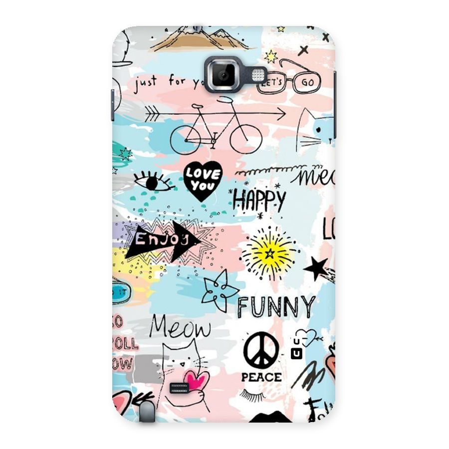Peace And Funny Back Case for Galaxy Note