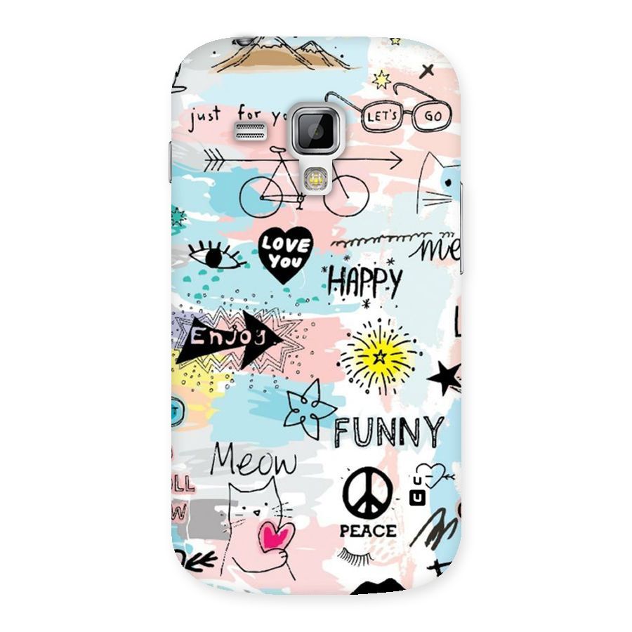 Peace And Funny Back Case for Galaxy S Duos