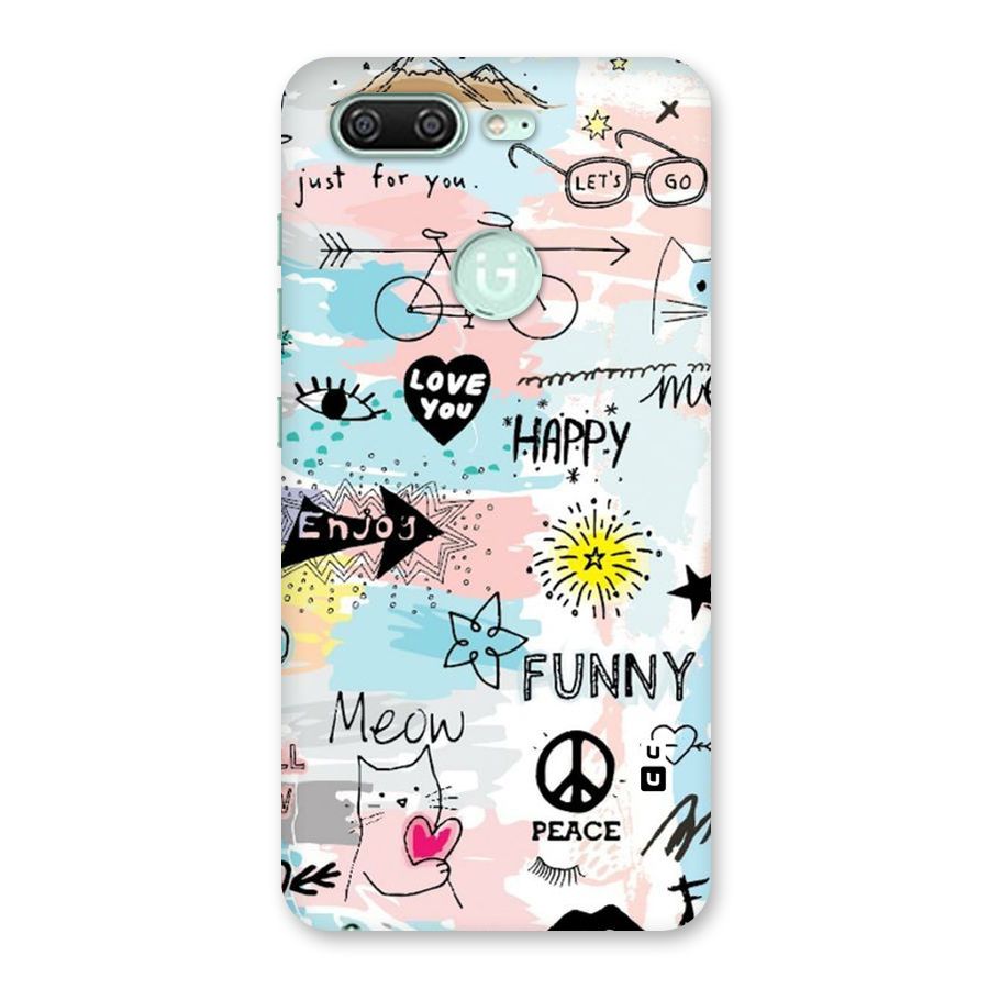 Peace And Funny Back Case for Gionee S10