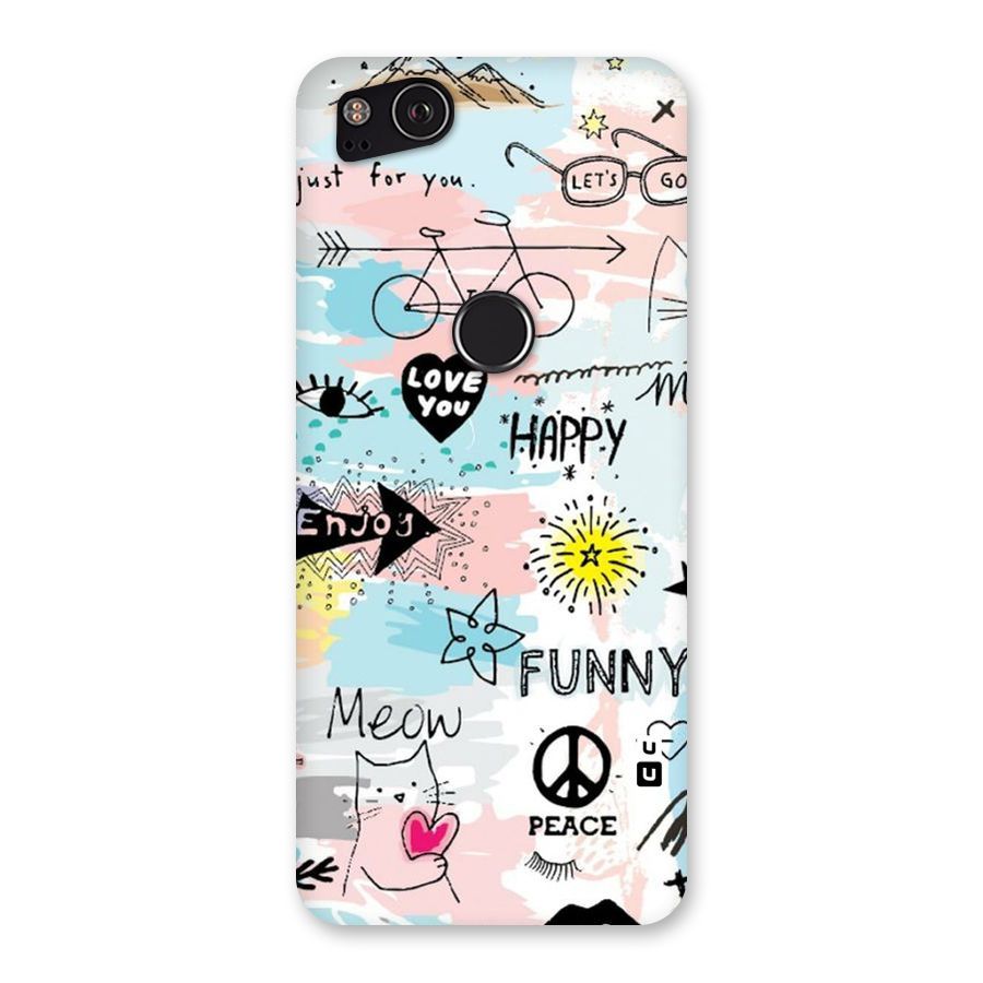 Peace And Funny Back Case for Google Pixel 2