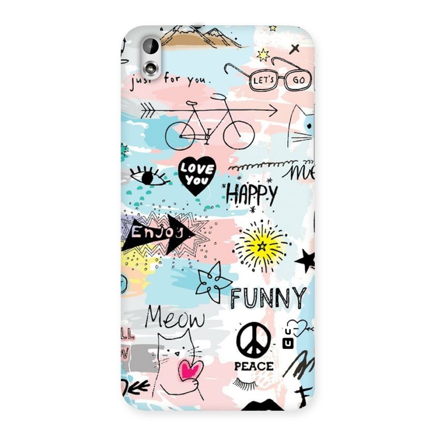 Peace And Funny Back Case for HTC Desire 816g