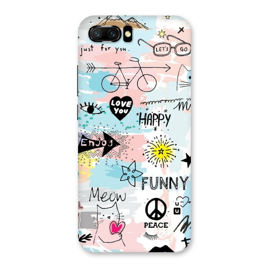 Peace And Funny Back Case for Honor 10