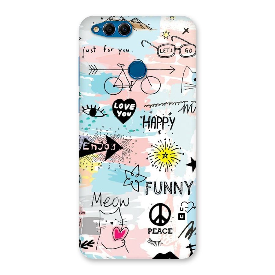 Peace And Funny Back Case for Honor 7X