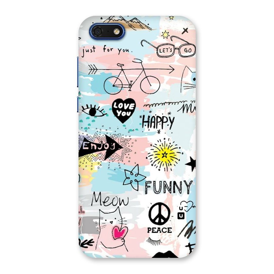 Peace And Funny Back Case for Honor 7s