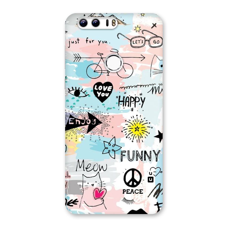 Peace And Funny Back Case for Honor 8