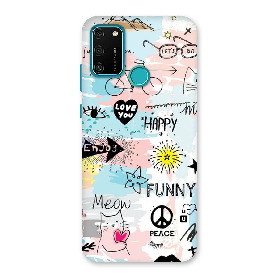 Peace And Funny Back Case for Honor 9A