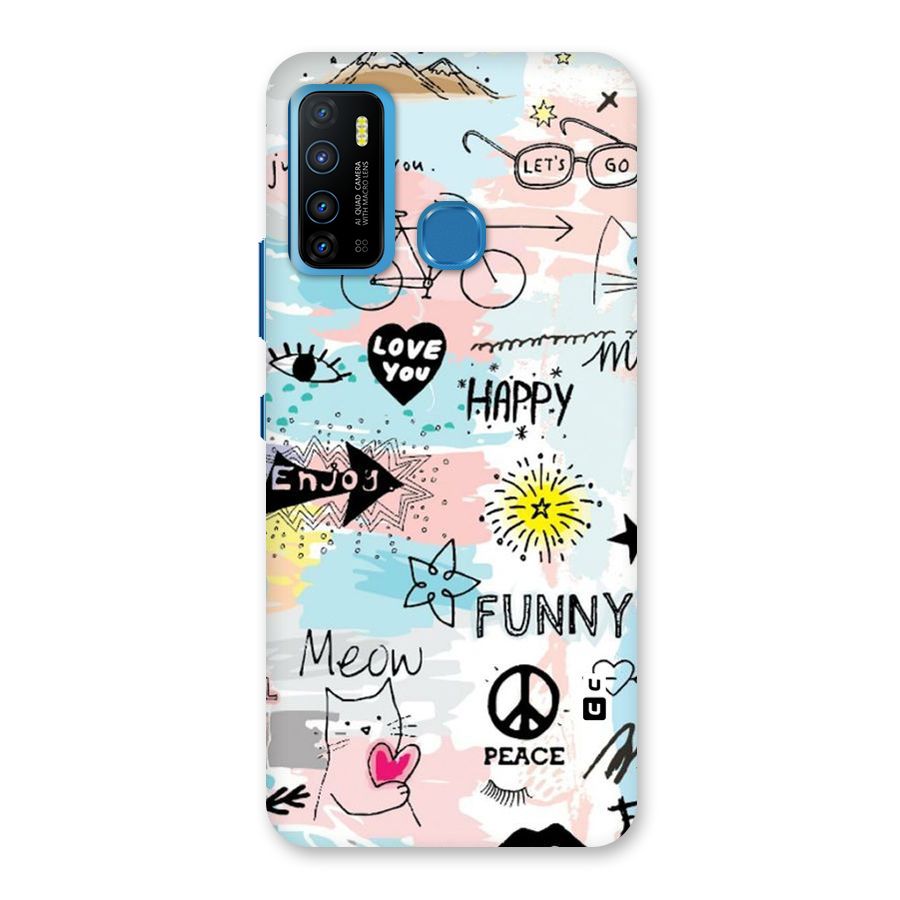 Peace And Funny Back Case for Infinix Hot 9