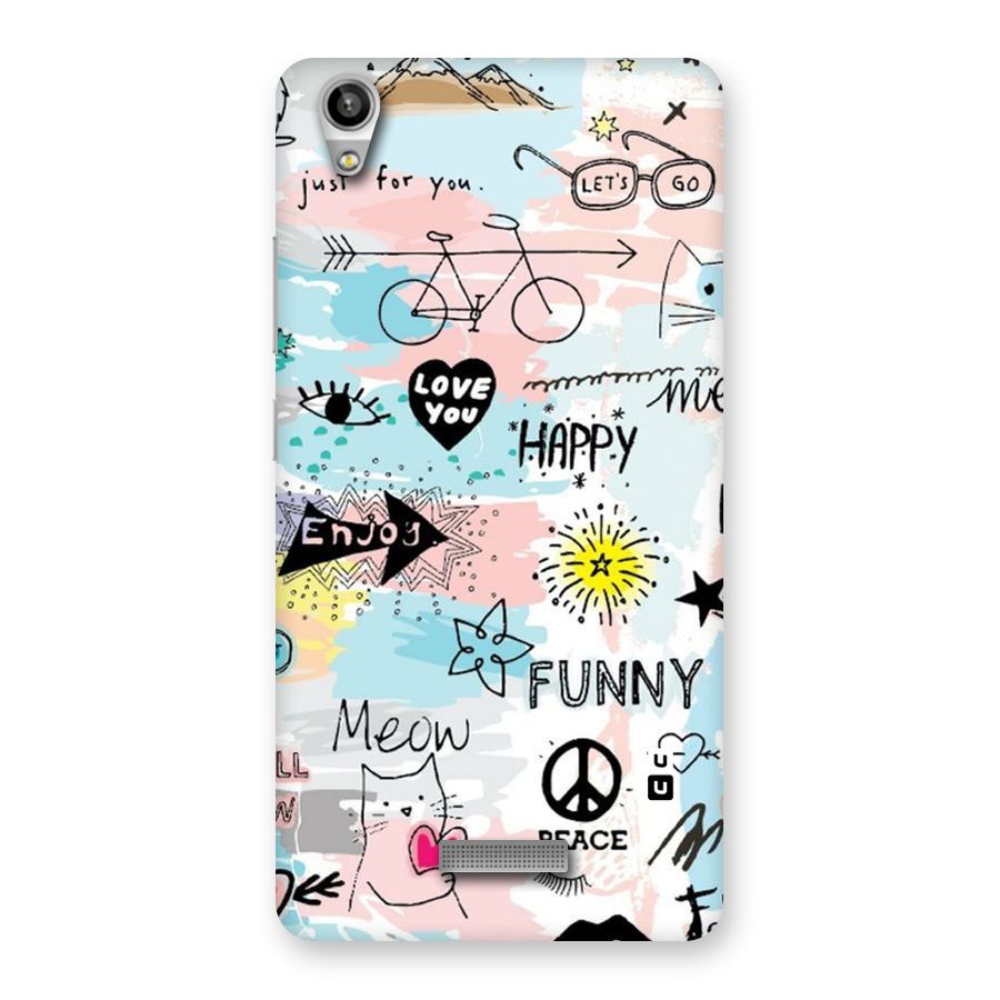Peace And Funny Back Case for Lava-Pixel-V1