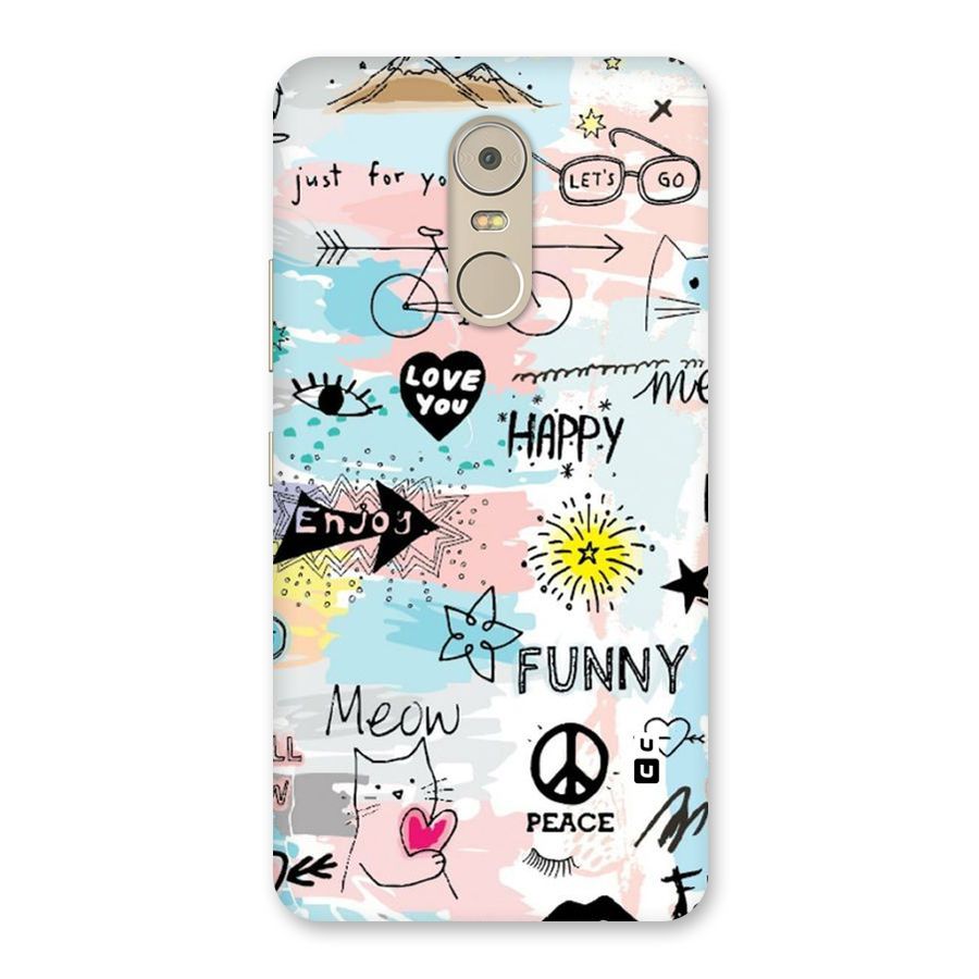 Peace And Funny Back Case for Lenovo K6 Note