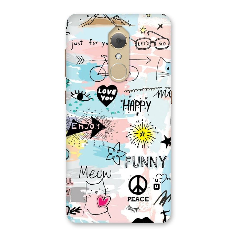 Peace And Funny Back Case for Lenovo K8