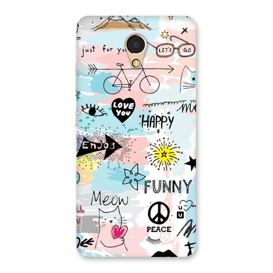 Peace And Funny Back Case for Lenovo P2