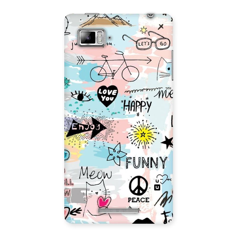 Peace And Funny Back Case for Lenovo Vibe Z K910