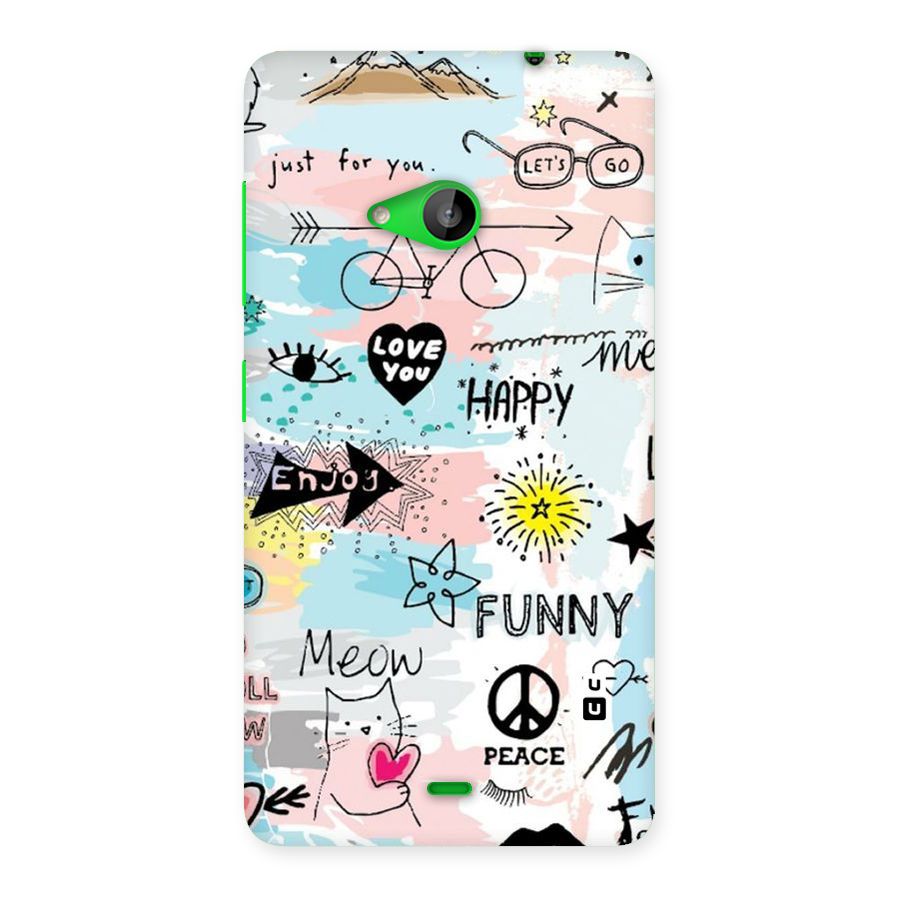 Peace And Funny Back Case for Lumia 535