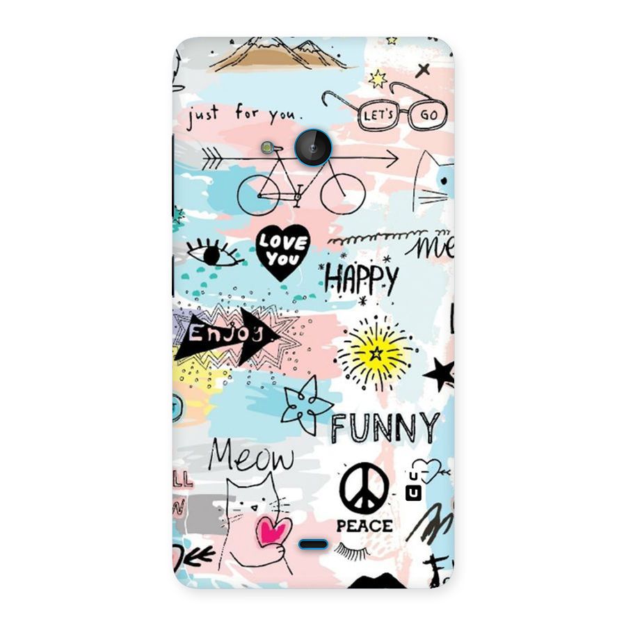 Peace And Funny Back Case for Lumia 540